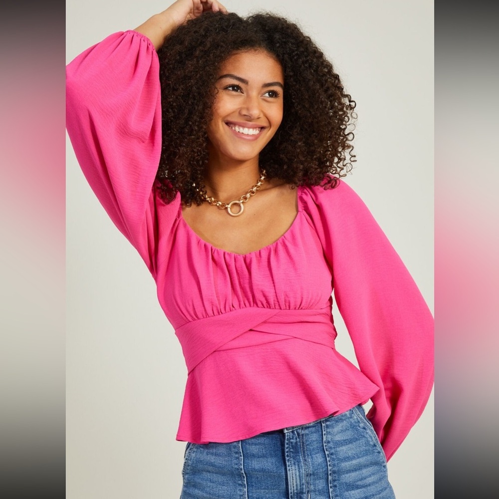 Altar'd State Vibrant Pink Blouse
